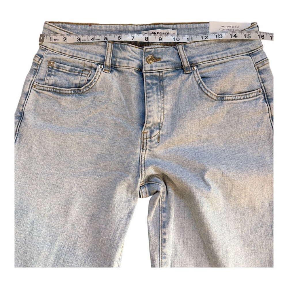 RANCH DRESSN SIGNATURE LIGHT WASH TROUSER SIZE LARGE 12 MIDRISE STRETCH NWT - Picture 3 of 5